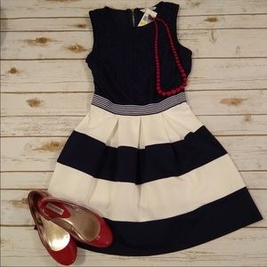 BNWT speechless navy blue skater dress